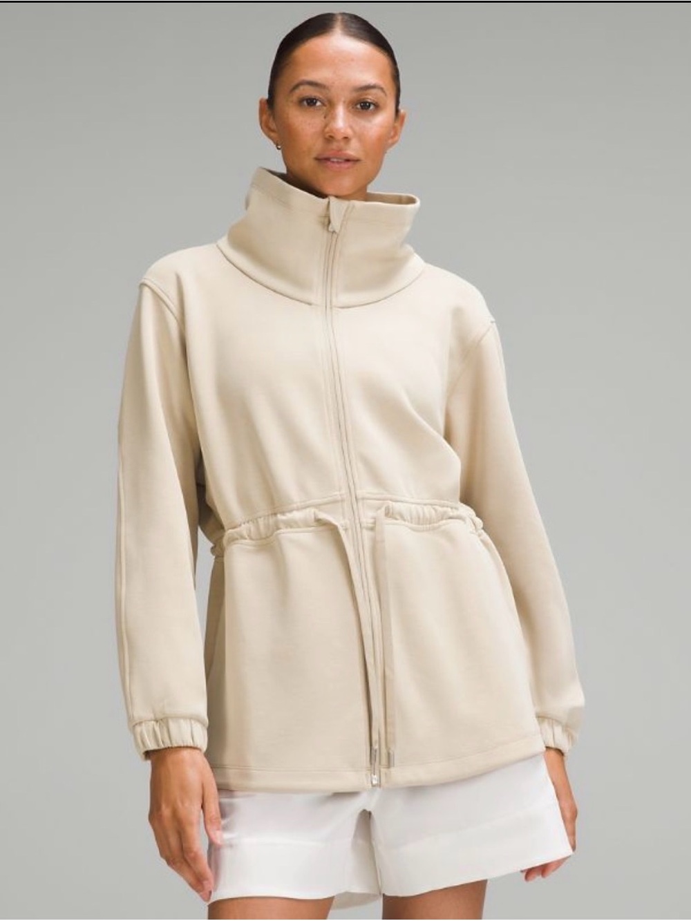 Lululemon Women's Softstreme Cinch-Waist Jacket - Beige Size 6 EUC